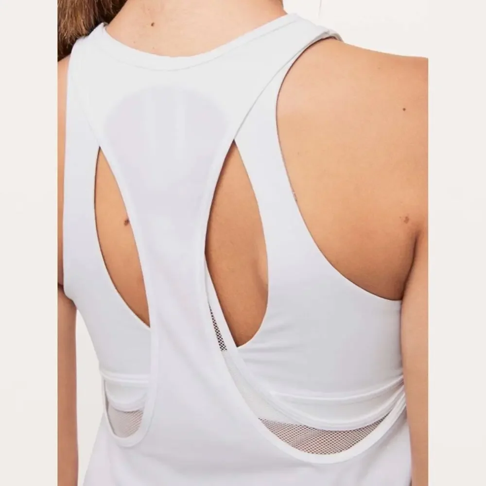 Lululemon Cross Conditioning 2-In-1 Tank *Medium Support B/C Cup White